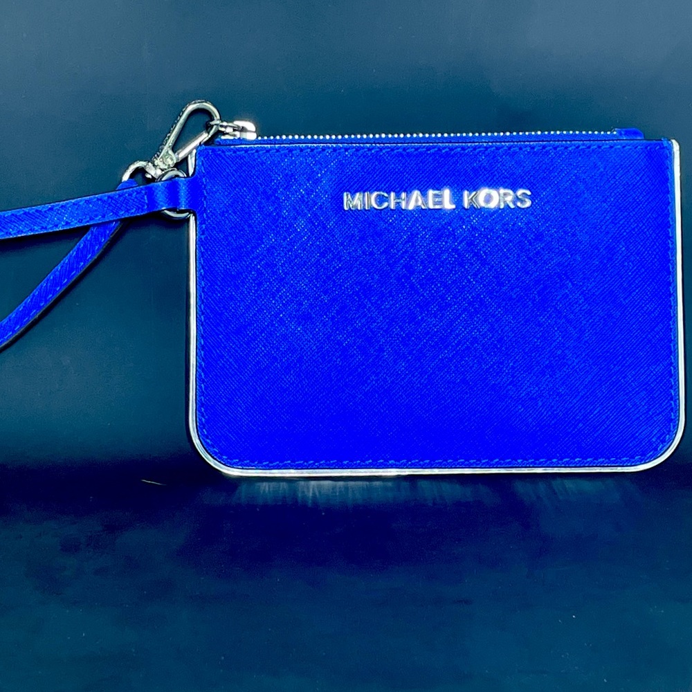 Electric blue Micheal Kors wristlet
